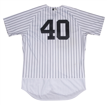 2018 Luis Severino Game Used New York Yankees Game Home Jersey Used on 6/16/2018 For His 10th Win of Season! (MLB Authenticated & Steiner)